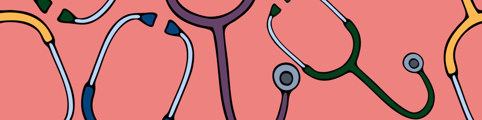 stethoscope-medical-diagnostic-device-repeating-pattern-isolated-green-background-seamless-medical-ornament-cartoon-style-health-topic-doctor-s-tool-vector
